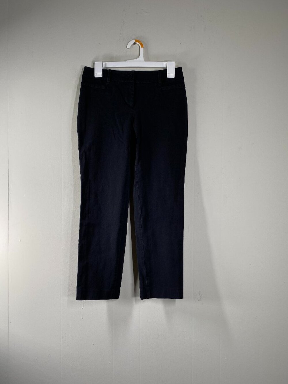 Talbots PETITE Curvy Chino Pants Women's 4P Low Rise Black Casual